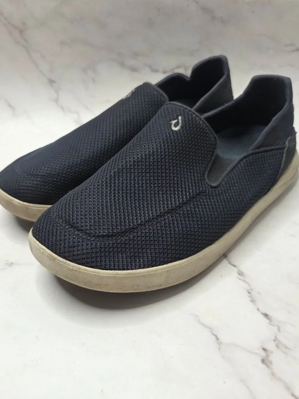 Olukai Navy Blue Nohea Pae Step-In Flats Mesh Loafers Shoes Slip-On Men's 10 (43